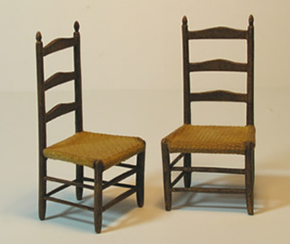 Miniature Shaker Standard 3-slat High Back Chair