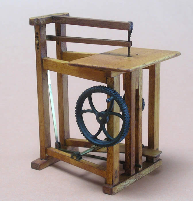 Antique Miniature Pedal Jig Saw - Miniature Antique Pedal Tools
